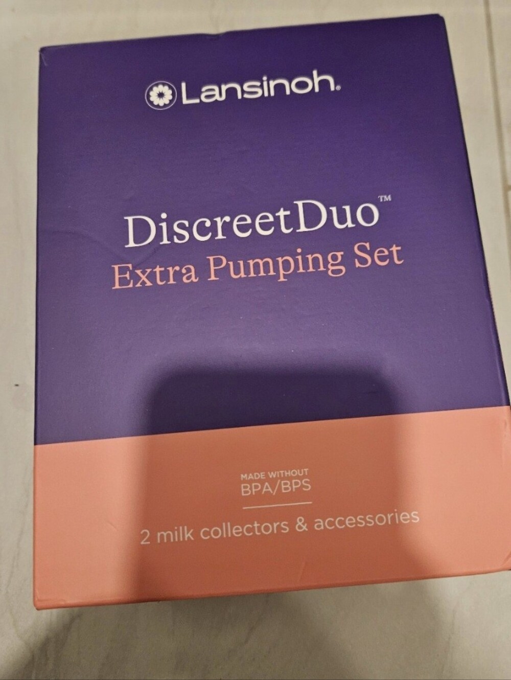 Lansinoh DiscreetDuo Extra Pumping Set - Purple/Pink